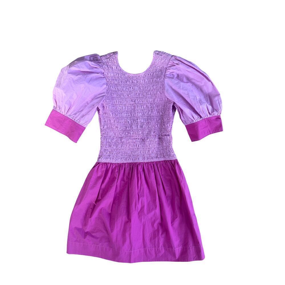 GANNI Block Color Poplin Dress Size 36/US4